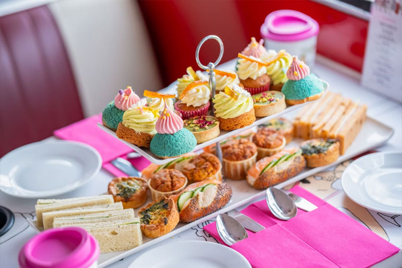 B Bakery Afternoon Tea on a London Bus