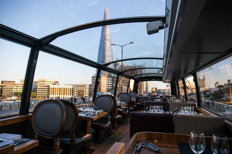 Lunch with Wine Pairing and Tour aboard the Bustronome