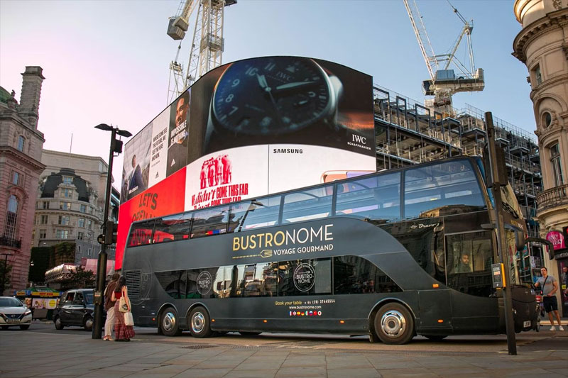 Lunch with Wine Pairing and Tour aboard the Bustronome