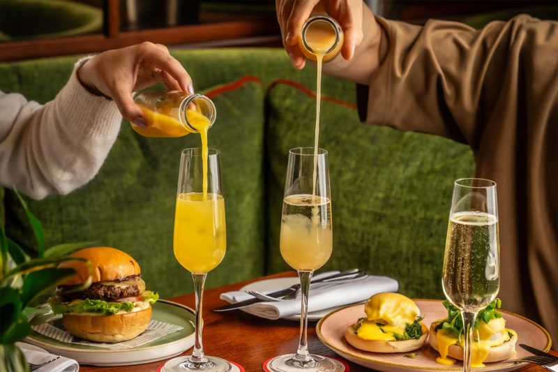 Weekend Bottomless Brunch with Prosecco, Mimosa’s or Bellinis for Two at The Cardinal Bar & Kitchen, Hotel Saint, London