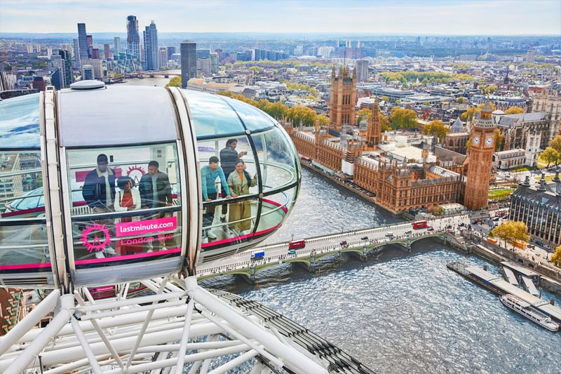 London Eye, Three Course Meal and Cocktails