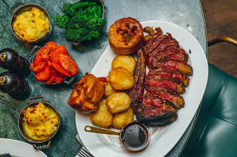 Sunday Roast with a Bottle of Wine at The Coal Shed